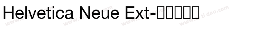 Helvetica Neue Ext字体转换